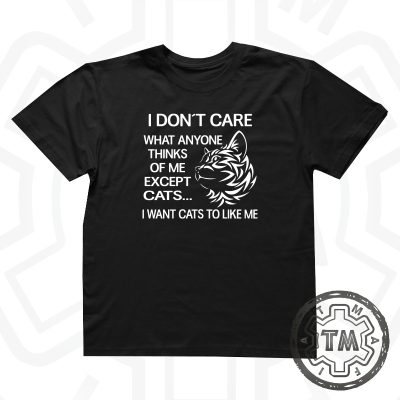 I don´t care what anyone thinks of me except cats