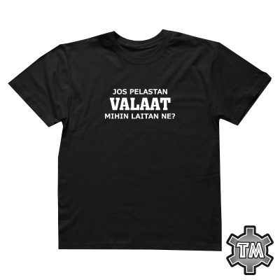 jos pelastan valaat mihin laitan ne musta t-paita