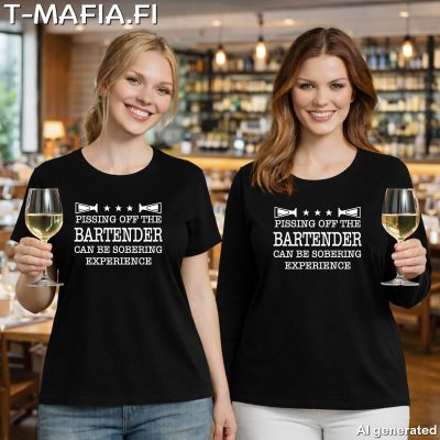 Pissing off the bartender can be sobering experience T-paita Lady