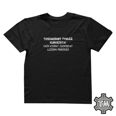 tosimiehet tykkää kurveista musta t-paita