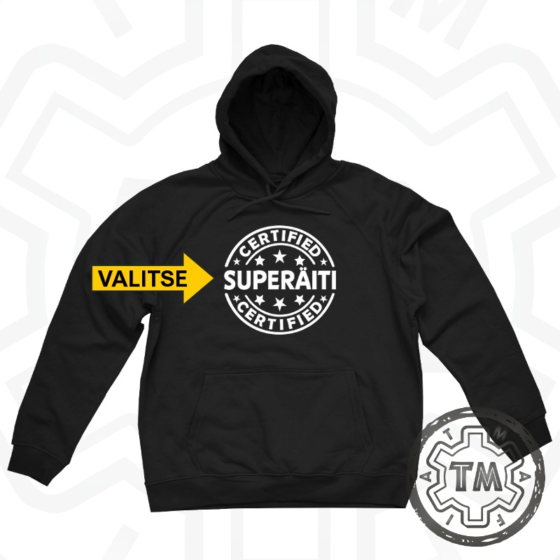Certified Leima Omalla Tekstillä HUPPARI