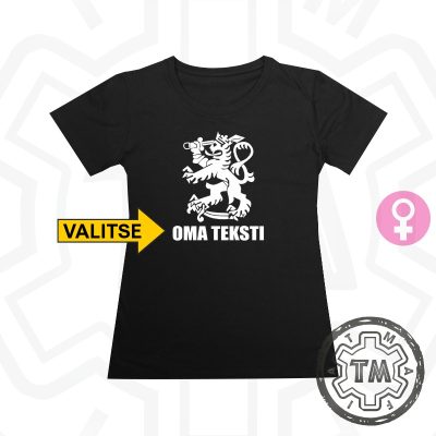 LEIJONA paita omalla tekstillä (1 rivi) (Lady)