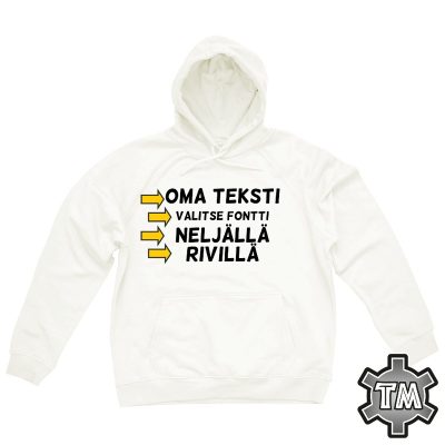 Aikuisten Huppari Omalla Tekstillä