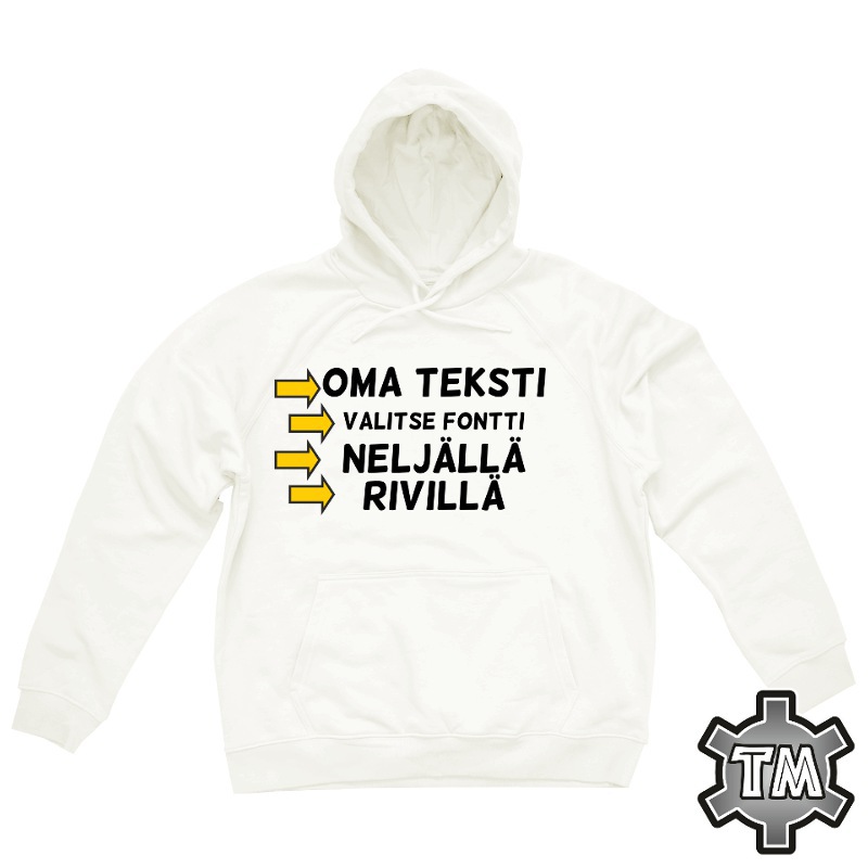 Aikuisten Huppari Omalla Tekstillä