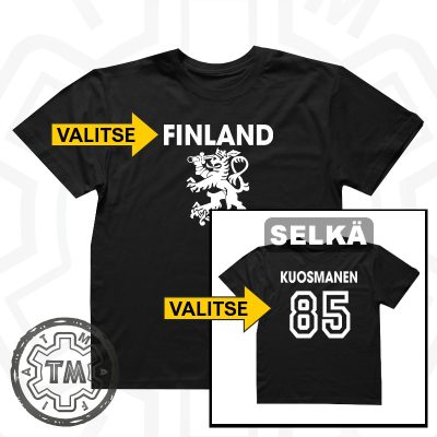 Finland/Suomi Lion Outline Numbers paita