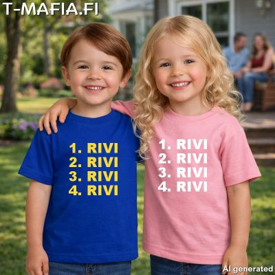 Lasten T-paita omalla tekstillä (JR)