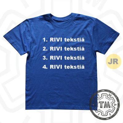Lasten T-paita omalla tekstillä (JR)