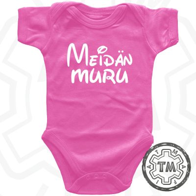 meidän muru vaaleanpunainen vauvan body