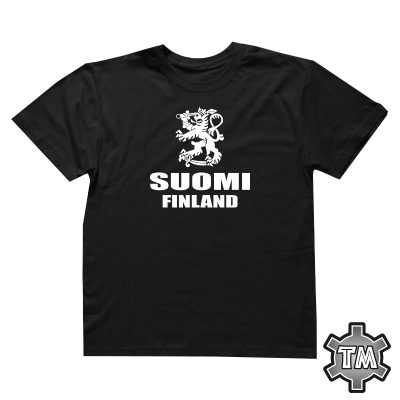 musta suomileijona t-paita