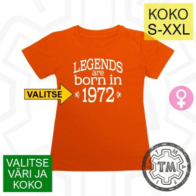 Legends Are Born In (Valitse) S-XXL (Lady)