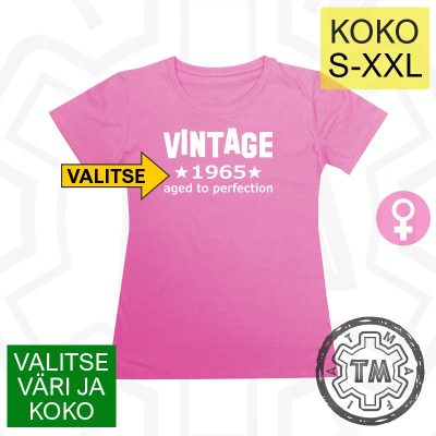 Vintage (oma luku) Aged to perfection S-XXL (Lady)