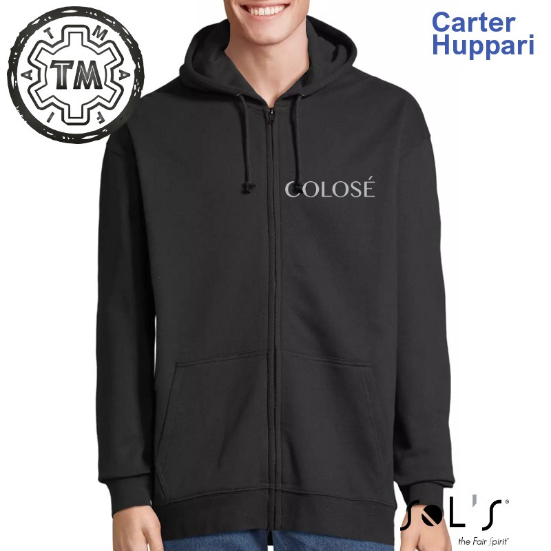 Vetoketjuhuppari Carter Colose-logolla (etu+selkä)